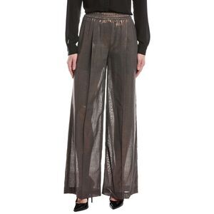 Brunello Cucinelli Womens  Metallic Pull-On Wool-Blend Pant